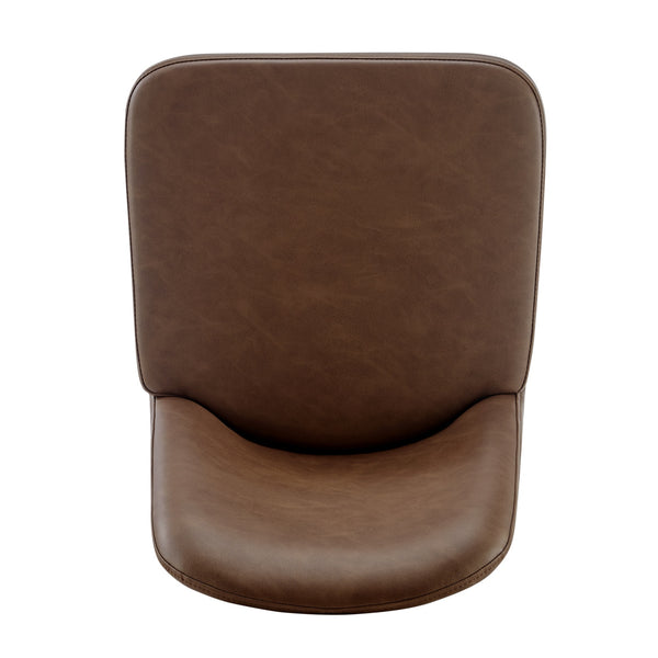 New Pacific Direct Keisha Pu Counter Stool, (Set Of 2) Vintage Cognac, Brown , Plywood 1060036-687-npd