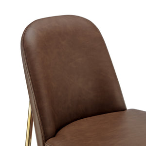 New Pacific Direct Keisha Pu Counter Stool, (Set Of 2) Vintage Cognac, Brown , Plywood 1060036-687-npd