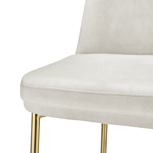 New Pacific Direct Keisha Velvet Counter Stool, (Set Of 2) Arcadia Cream, Beige 100% Polyester, Plywood 1060037-686-npd