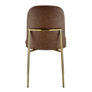 New Pacific Direct Keisha Pu Dining Side Chair, (Set Of 2) Vintage Cognac, Brown , Plywood 1060038-687-npd