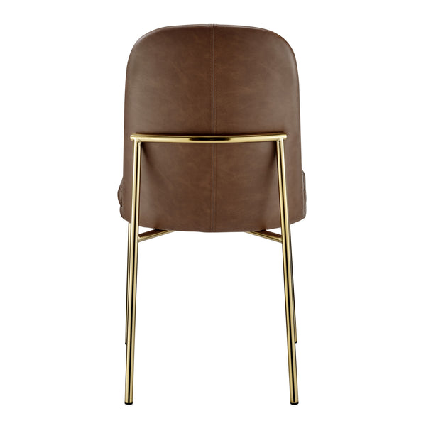 New Pacific Direct Keisha Pu Dining Side Chair, (Set Of 2) Vintage Cognac, Brown , Plywood 1060038-687-npd