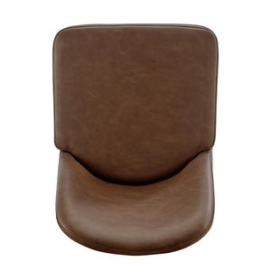 New Pacific Direct Keisha Pu Dining Side Chair, (Set Of 2) Vintage Cognac, Brown , Plywood 1060038-687-npd