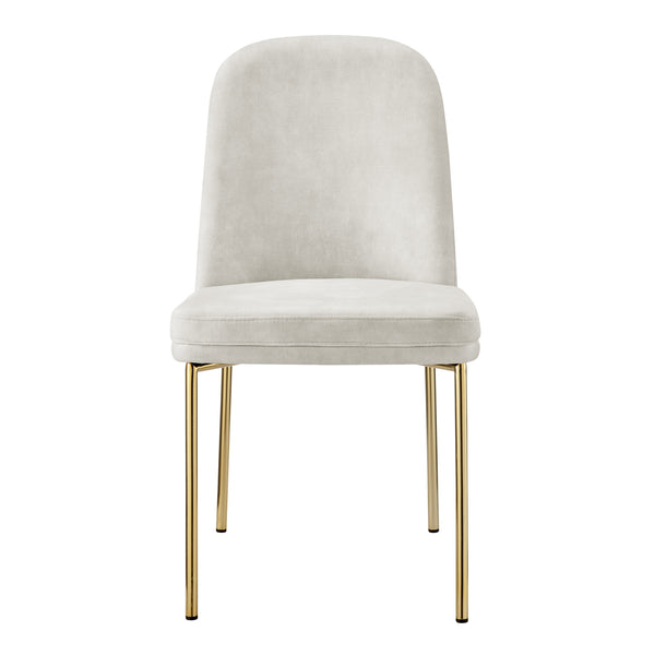 New Pacific Direct Keisha Velvet Dining Side Chair, (Set Of 2) Arcadia Cream, Beige 100% Polyester, Plywood 1060039-686-npd