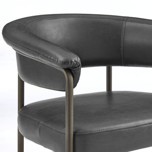 New Pacific Direct Kaiden Faux Leather Counter Stool Set – Mid-century Modern Design With Plush Comfort & Style Cano Black  1060041-719-npd