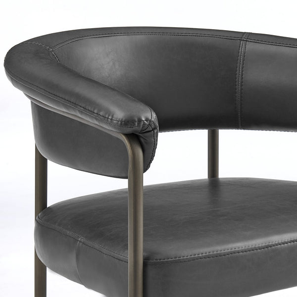 New Pacific Direct Kaiden Faux Leather Counter Stool Set – Mid-century Modern Design With Plush Comfort & Style Cano Black  1060041-719-npd