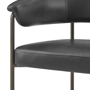 New Pacific Direct Kaiden Faux Leather Counter Stool Set – Mid-century Modern Design With Plush Comfort & Style Cano Black  1060041-719-npd