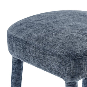 New Pacific Direct Rylee Stylish Chenille Backless Counter Stool Set Of 2 With Foam Cushion And Metal Footrest Millburry Blue 100% Polyester 1060046-708-npd