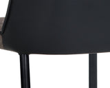 Klaus Counter Stool - Black - Sparrow Grey / Napa Black 106037 Sunpan