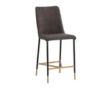 Klaus Counter Stool - Black - Sparrow Grey / Napa Black 106037 Sunpan