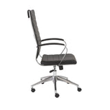 EuroStyle Axel High Back Office Chair in Black with Aluminum Base