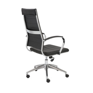 EuroStyle Axel High Back Office Chair in Black with Aluminum Base