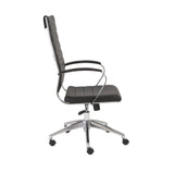 Axel High Back Office Chair in Black with Aluminum Base 10604BLK-KD EuroStyle