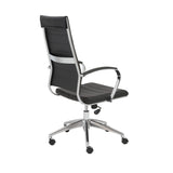 Axel High Back Office Chair in Black with Aluminum Base 10604BLK-KD EuroStyle