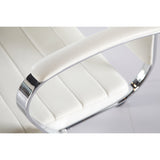 Axel High Back Office Chair in White with Aluminum Base 10604WHT-KD EuroStyle