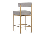 Seneca Counter Stool - Antique Brass - Arena Cement 106061 Sunpan