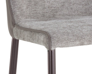 Sunpan Klaus Upholstered Counter Stool with Steel Frame and Copper Accents for Kitchen Islands 106062