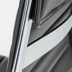 EuroStyle Axel Low Back Office Chair w/o Armrests in Black with Aluminum Base