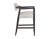 Keagan Counter Stool - Saloon Light Grey Leather 106082 Sunpan