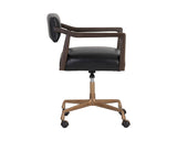 Keagan Office Chair - Cortina Black Leather 106085 Sunpan