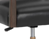 Keagan Office Chair - Cortina Black Leather 106085 Sunpan