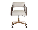 Keagan Office Chair - Saloon Light Grey Leather 106088 Sunpan