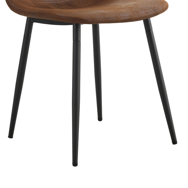 English Elm Table and Chair Set Round 47 Inch Geometric Mdf Top with Storage Shelf 4 Upholstered Seats W1151S04076