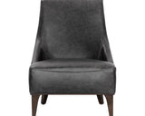 Elias Lounge Chair - Marseille Black Leather 106100 Sunpan