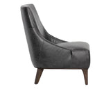 Elias Lounge Chair - Marseille Black Leather 106100 Sunpan