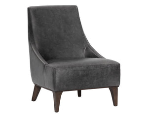 Elias Lounge Chair - Marseille Black Leather 106100 Sunpan