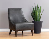 Elias Lounge Chair - Marseille Black Leather 106100 Sunpan