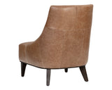 Elias Lounge Chair - Marseille Camel Leather 106101 Sunpan