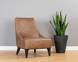 Elias Lounge Chair - Marseille Camel Leather 106101 Sunpan