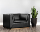 Bradley Armchair - Vintage Black 106136 Sunpan