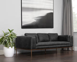 Burr Sofa - Serbia Black Leather 106140 Sunpan