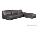 Watson Modular - Armless Chair - Marseille Black Leather 106174 Sunpan