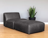 Watson Modular - Armless Chair - Marseille Black Leather 106174 Sunpan