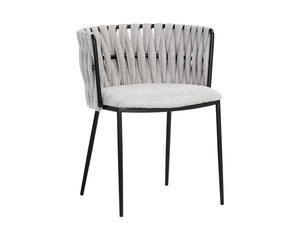 Sarai Dining Armchair - Belfast Heather Grey 106187 Sunpan