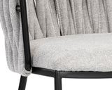 Sarai Dining Armchair - Belfast Heather Grey 106187 Sunpan