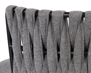 Sunpan Sarai Woven Backrest Barstool with Matte Black Steel Frame for Kitchen Islands 106188