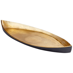 Alumbrar Tray Matt Black and Gold 10618 Cyan Design