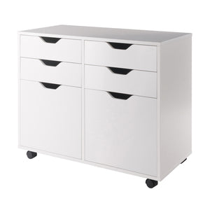 Winsome Wood Halifax Mobile Storage Cabinet With 2 Doors & 4 Drawers – Perfect For Home Office, Crafting & More! White Composite Wood 10622-winsome-wood