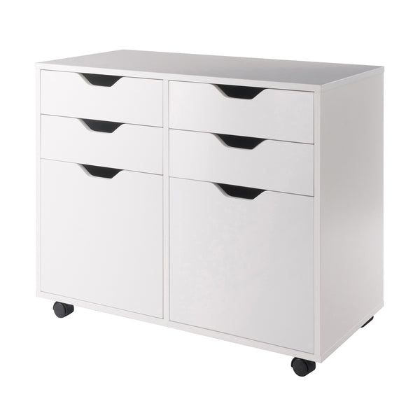Winsome Wood Halifax Mobile Storage Cabinet With 2 Doors & 4 Drawers – Perfect For Home Office, Crafting & More! White Composite Wood 10622-winsome-wood