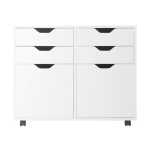 Winsome Wood Halifax Mobile Storage Cabinet With 2 Doors & 4 Drawers – Perfect For Home Office, Crafting & More! White Composite Wood 10622-winsome-wood