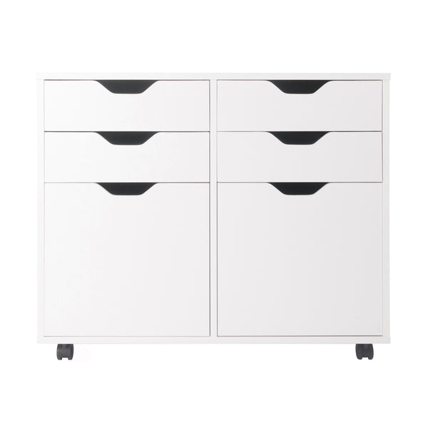 Winsome Wood Halifax Mobile Storage Cabinet With 2 Doors & 4 Drawers – Perfect For Home Office, Crafting & More! White Composite Wood 10622-winsome-wood