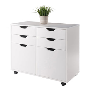 Winsome Wood Halifax Mobile Storage Cabinet With 2 Doors & 4 Drawers – Perfect For Home Office, Crafting & More! White Composite Wood 10622-winsome-wood