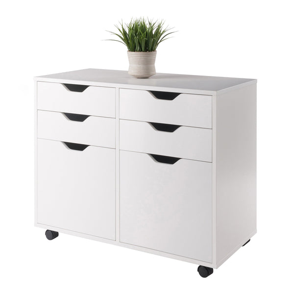 Winsome Wood Halifax Mobile Storage Cabinet With 2 Doors & 4 Drawers – Perfect For Home Office, Crafting & More! White Composite Wood 10622-winsome-wood