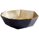 Radia Bowl Matt Black and Gold 10622 Cyan Design