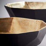 Radia Bowl Matt Black and Gold 10622 Cyan Design