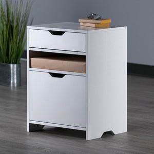 Winsome Wood Nova Filing Storage Cabinet With Adjustable File Rods - Stylish, Versatile Organizer For Home Office White Composite Wood 10626-winsome-wood