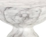 Goya End Table - Marble Look - White 106284 Sunpan